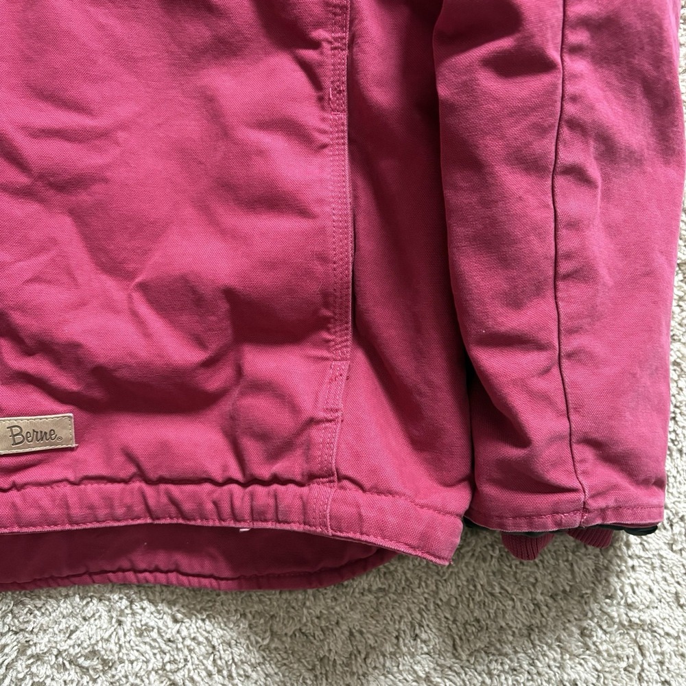 Berne Canvas‎ Pink Workwear Jacket Sharpa Lined Women's 2XL REG Faded - Picture 2 of 7